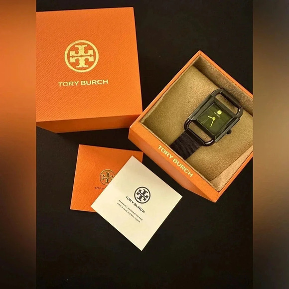 Tory Burch Black Mesh Band Watch - Picture 1 of 3
